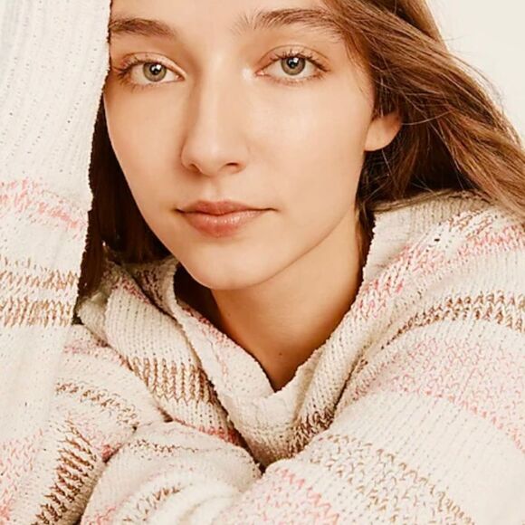 J.CREW SUPER SOFT Bouclé Crewneck Sweater in Ivory with Wide Stripes - Picture 4 of 4